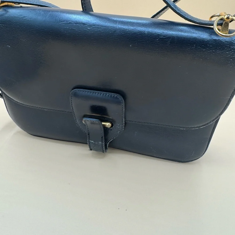 Hérmes Box Dolly Navy Leather Shoulder Bag - Picture 11 of 12